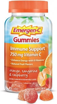 Emergen-C Gummies Immune Support 750Mg Orange,Tangerine,Raspberry 45ct
